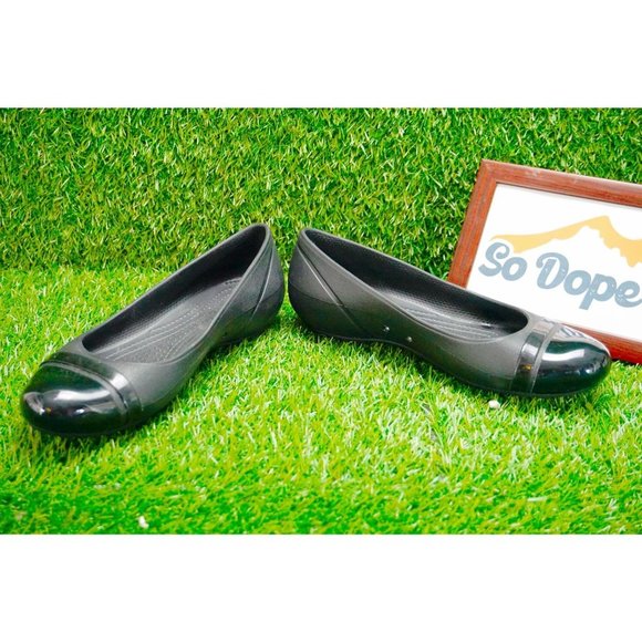 Crocs Black Ballet Flats - Women's 6 - Picture 6 of 8